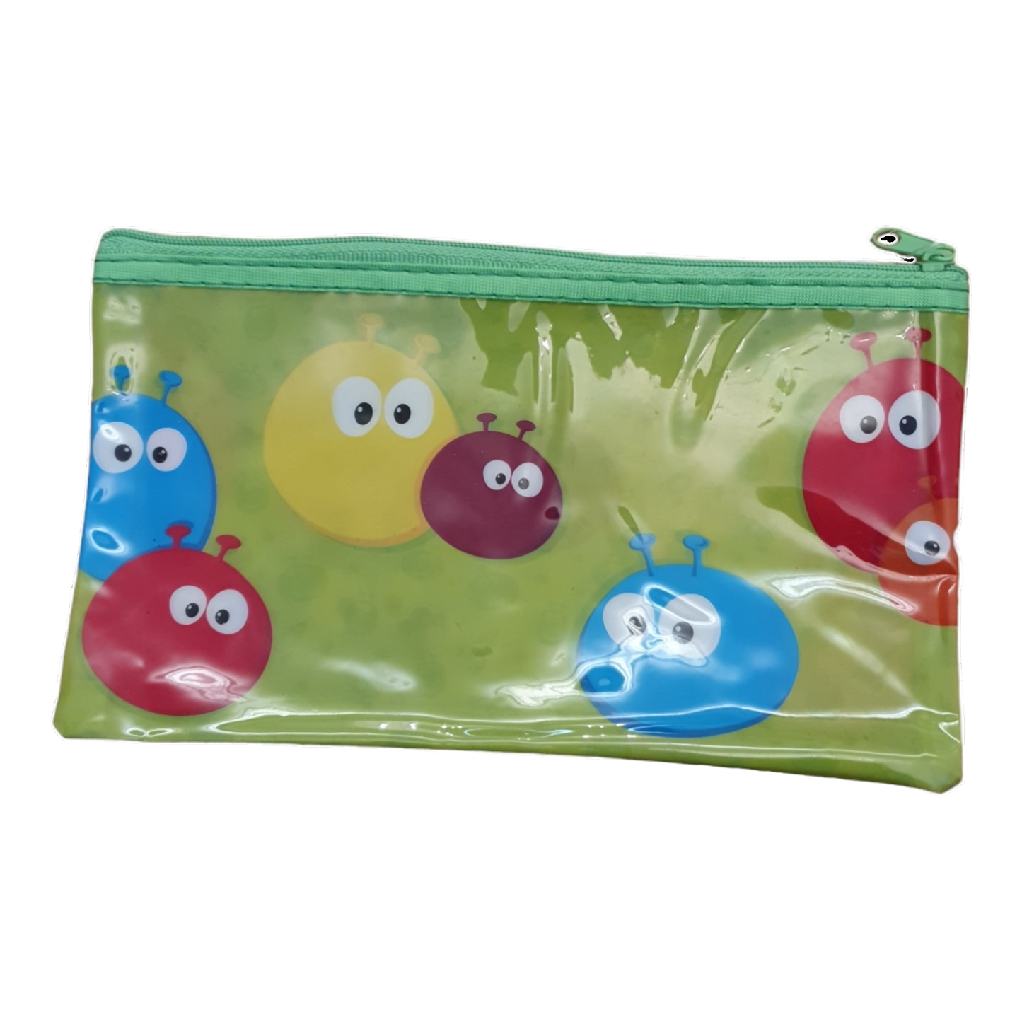 Green Smiley Face Pencil Case - The Bargain Corner