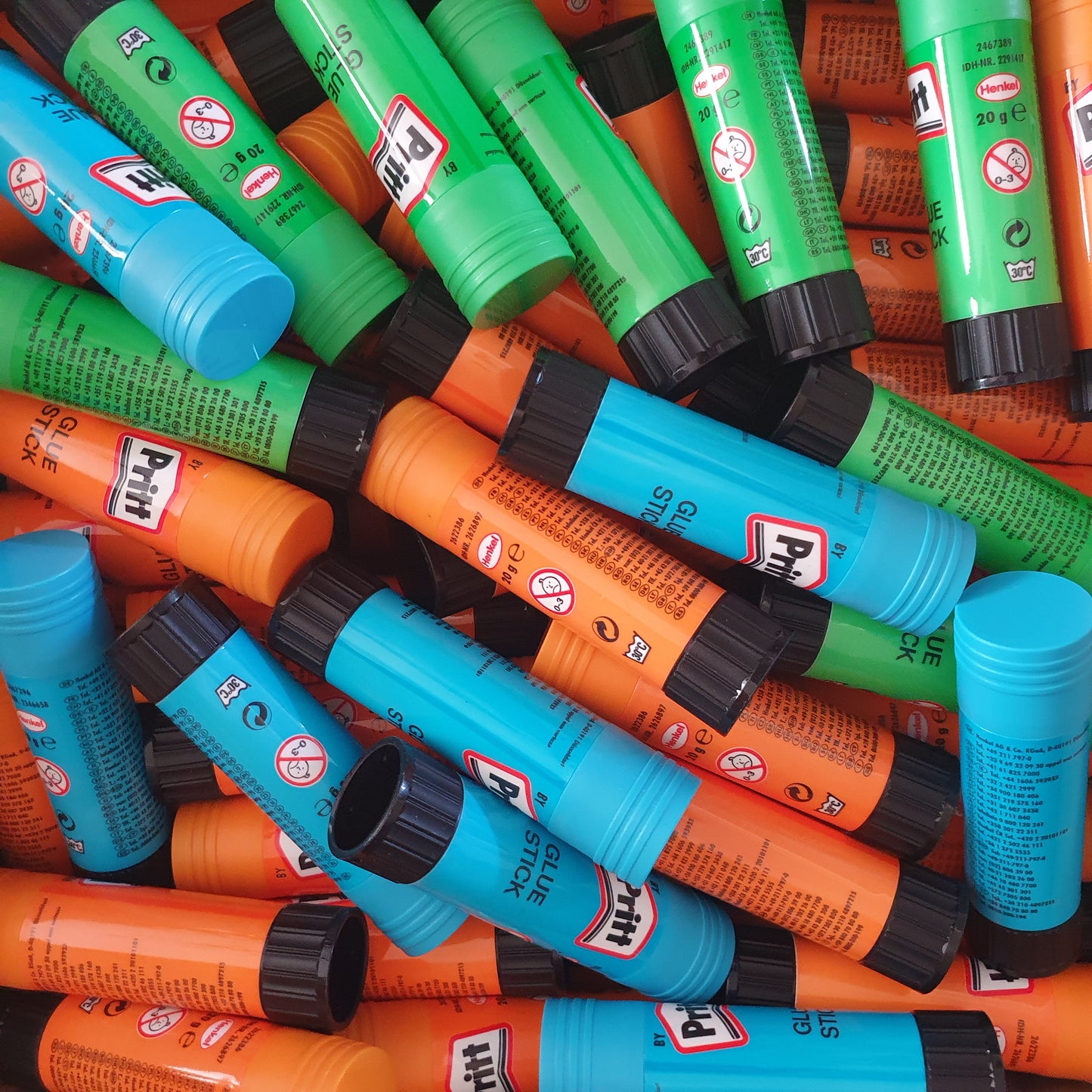 Coloured Pritt Stick 20g (100) - Assorted Colours - The Bargain Corner