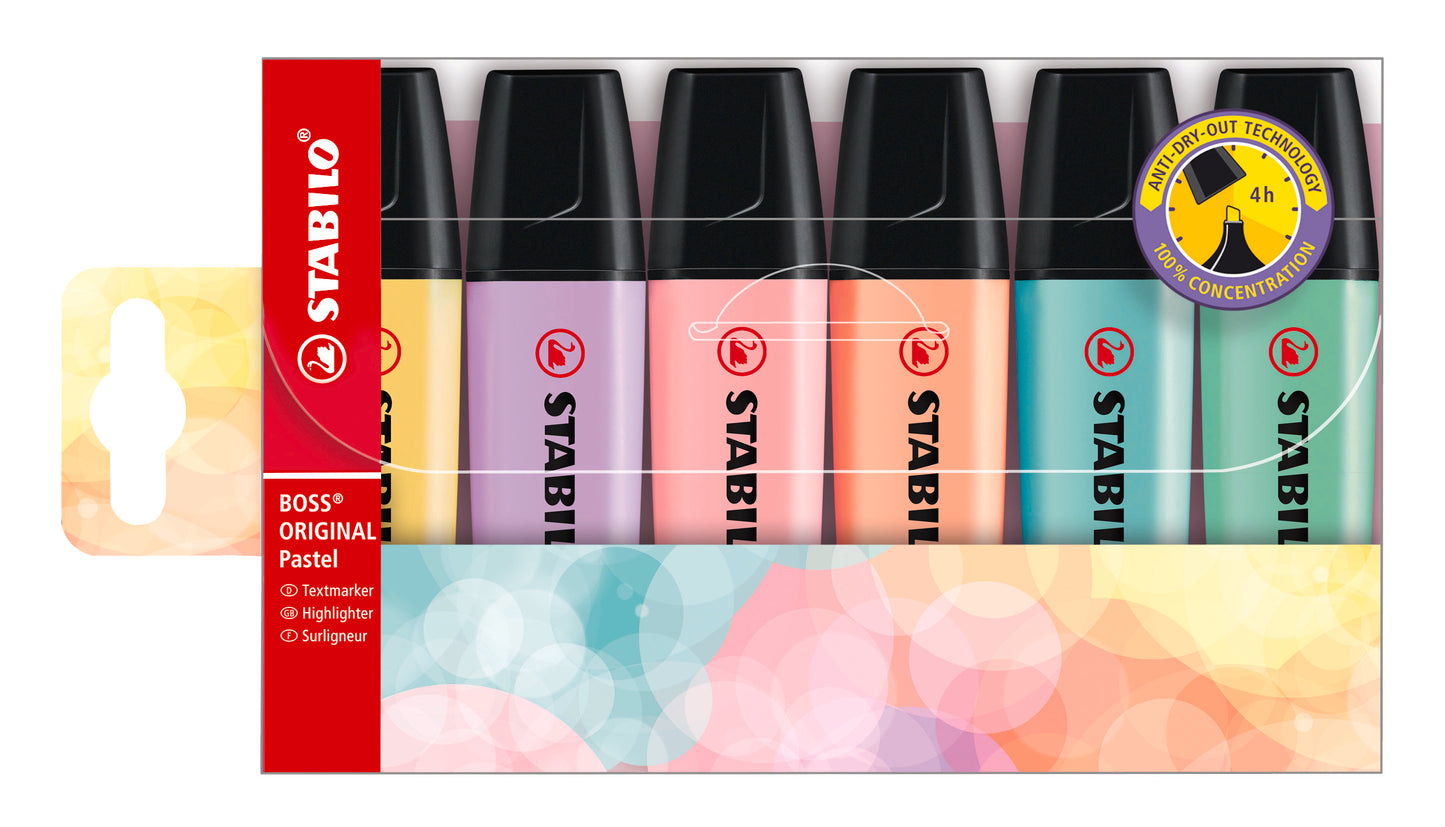 Stabilo boss original highlighters- pastel colours