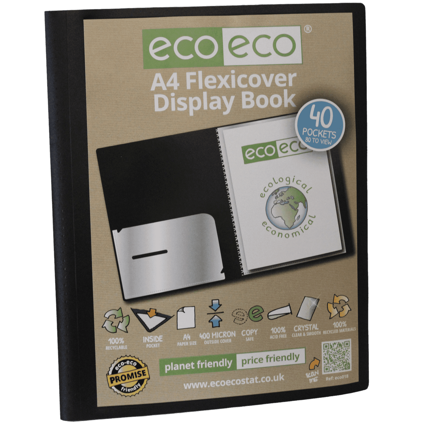 A4 Eco Display Book - 40 Pockets - The Bargain Corner