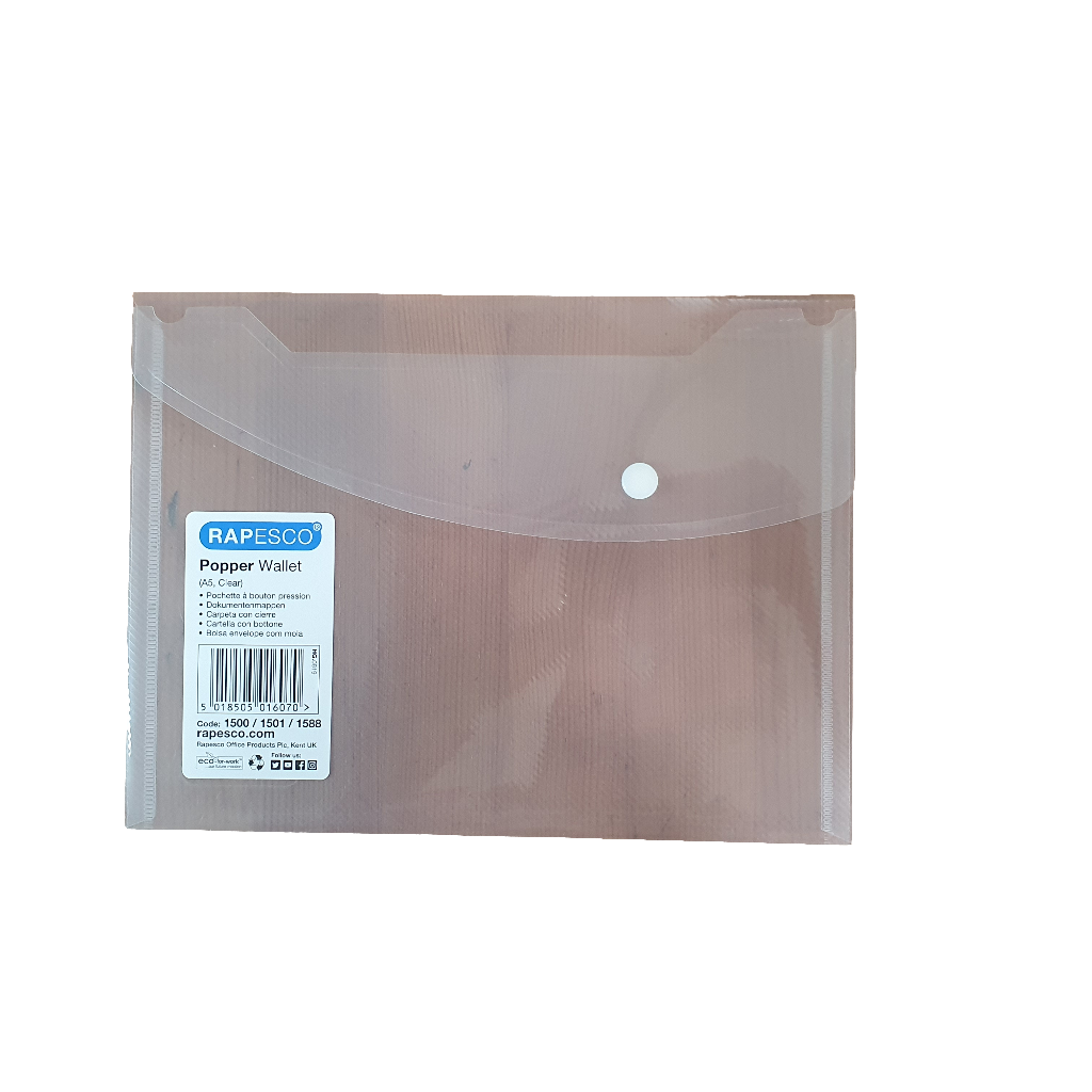 A5 Rapesco Popper Wallet - The Bargain Corner