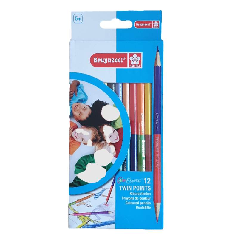 Twin Points Pencil Colours - Pack of 12 - The Bargain Corner