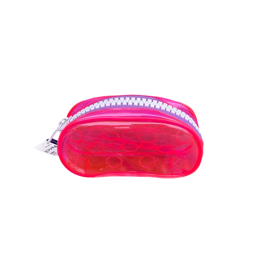 Pink transparent pencil case
