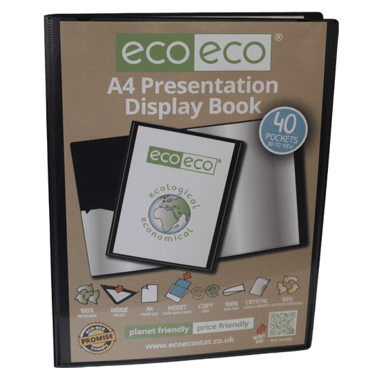 A4 Eco Display Book - 40 Pockets - The Bargain Corner