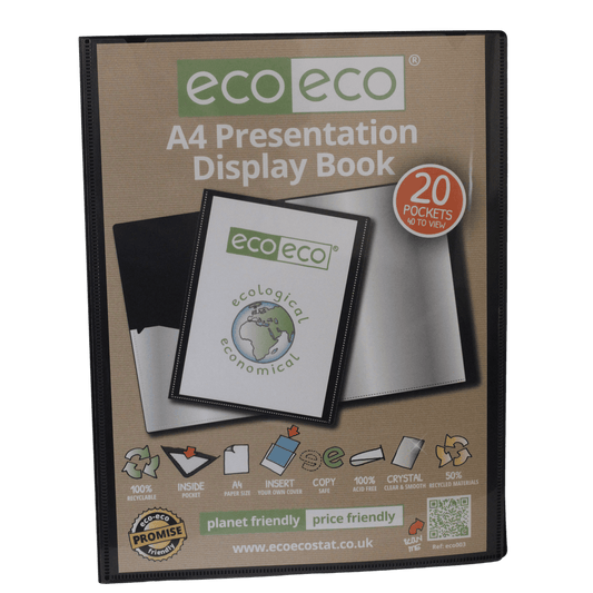 A4 Eco Display Book - 20 Pockets - The Bargain Corner