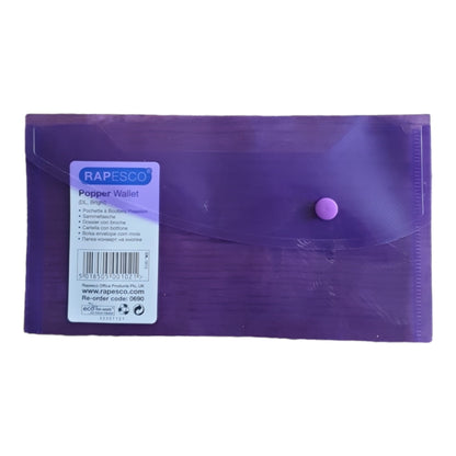 Rapesco Popper Wallet - DL (Small) - The Bargain Corner